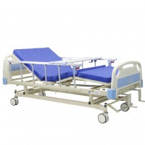 Two Manual Crank Care Bed With Central Brake