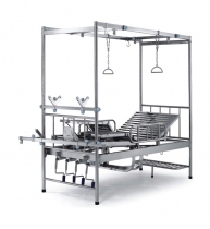 Stainless steel Four  Manual Crank Orthopedics Traction Bed with trendelenburg fucntions